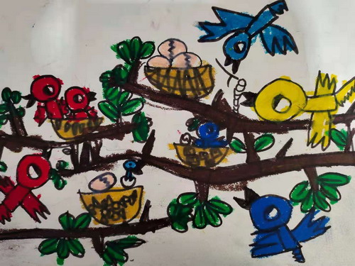 小鸟的家园创意画获奖