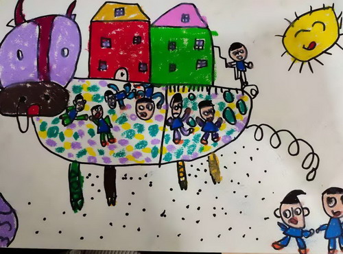 牛小区手绘图片