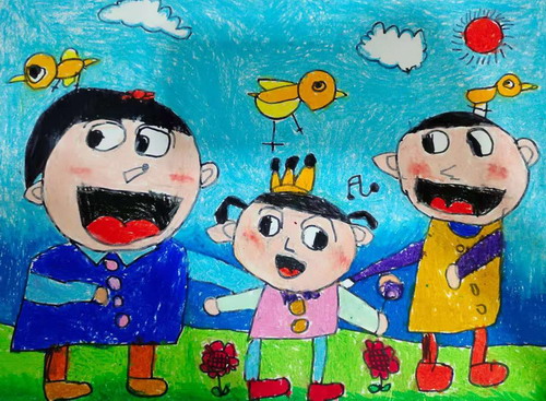 快乐的假期儿童画一等奖