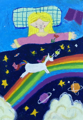 以梦为马画画图片