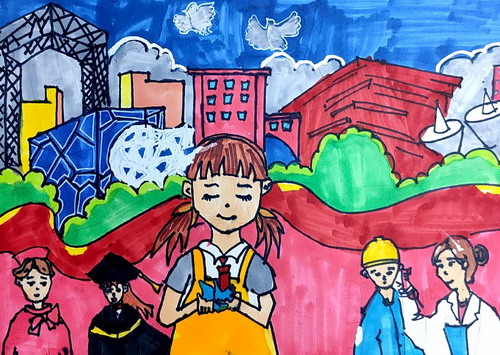 小小的我有一个大大的梦绘画图片