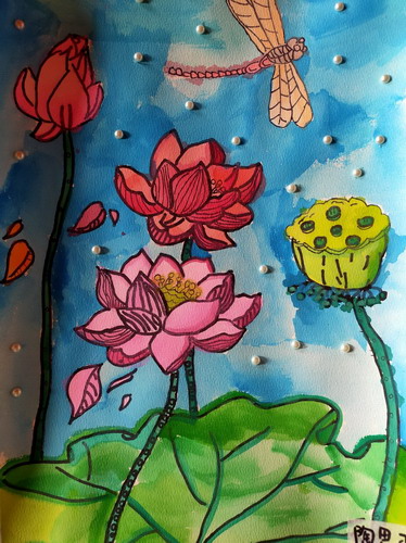 荷儿童画一等奖