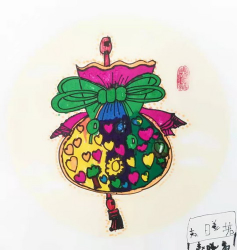 端午节荷包手绘画获奖