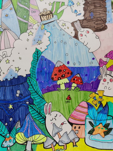 魔法森林画画图片