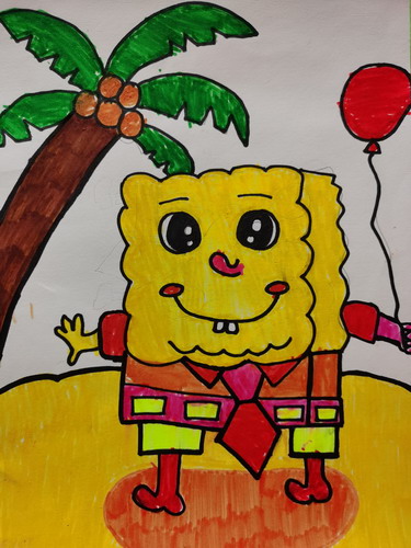 海绵宝宝画画作品