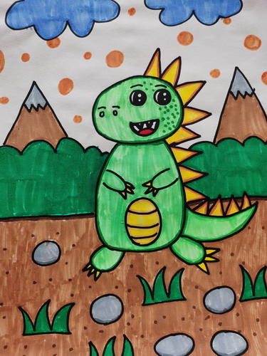 恐龙手绘画图片