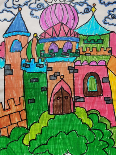 城堡手绘画获奖