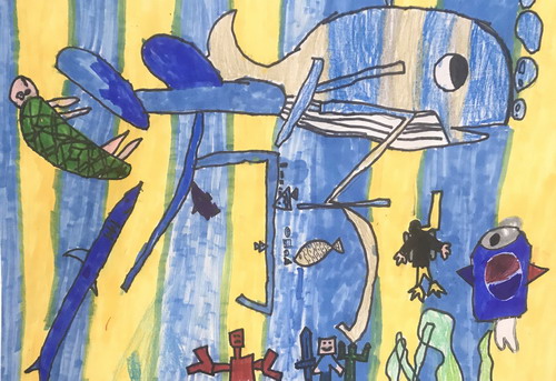 小游海底探索历险记绘画图片