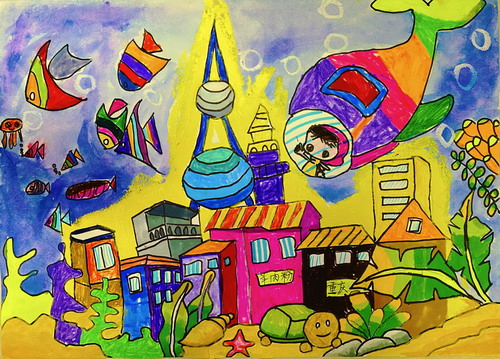 探索海底世界儿童画图片