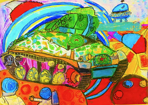 巨型坦克创意画获奖