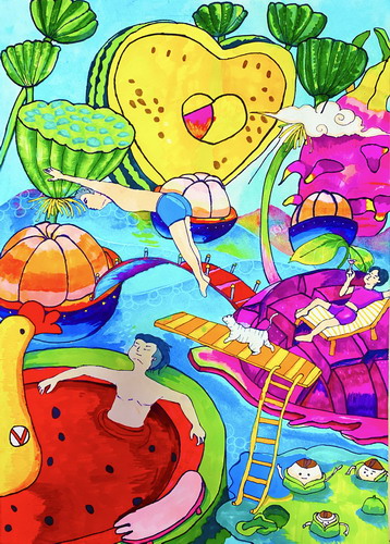 清爽一夏儿童绘画