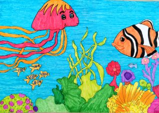 海底乐园手绘画简单好看