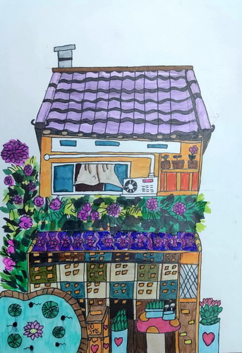 闺房儿童画图片