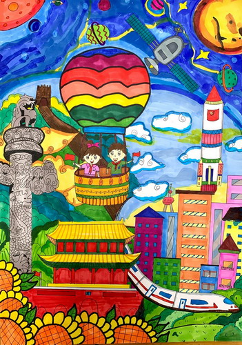 天空之城画画简单