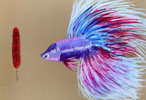 年年有鱼创意画