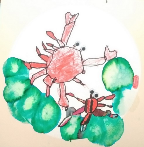 螃蟹绘画获奖作品