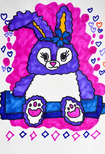 兔子玩偶手绘画获奖