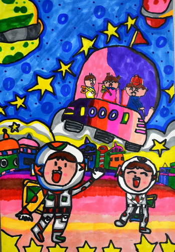 梦想王国绘画图片