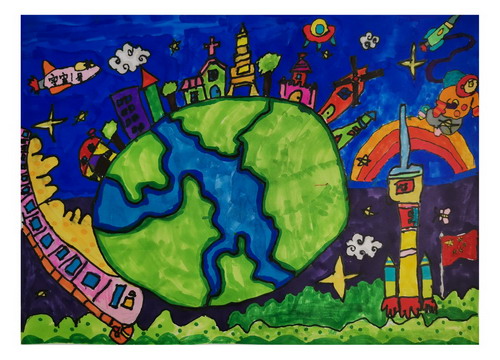 快乐星球手绘画