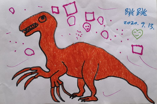 镰刀龙创意画一等奖