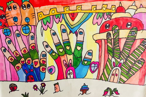 童话城堡手绘画获奖