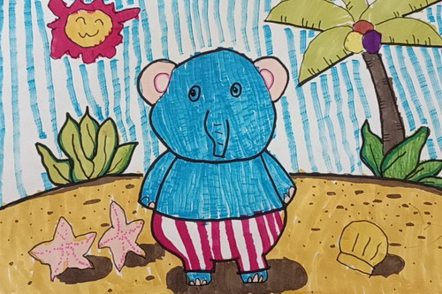 夏日创意画简单好看