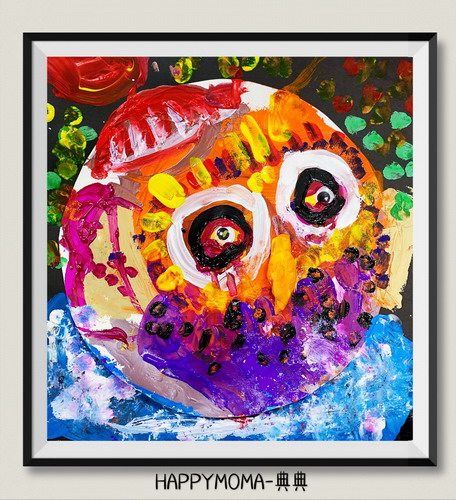 爱哭的猫头鹰创意画一等奖