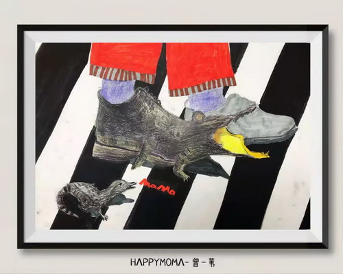 鳄鱼皮鞋手绘画图片