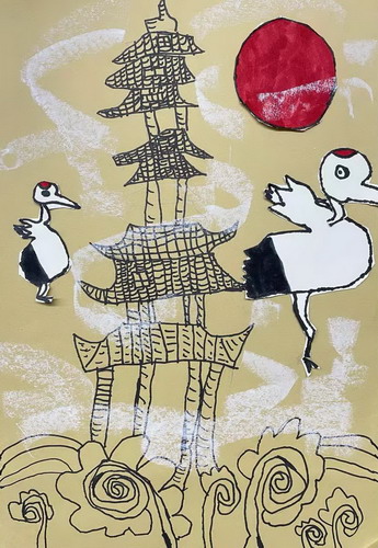 黄鹤楼画画图片