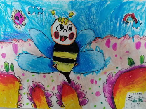 小蜜蜂儿童画