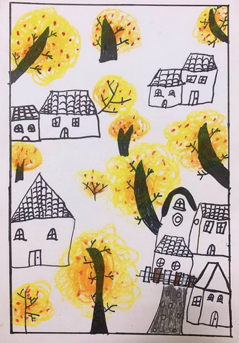 秋日之乡创意画一等奖