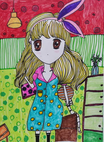 我的女孩绘画作品