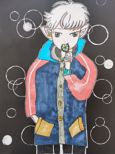 卡通-快乐少年画简单又漂亮