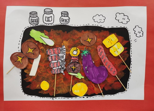 香喷喷的烧烤画简单又漂亮