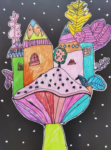 蘑菇上的世界绘画获奖作品