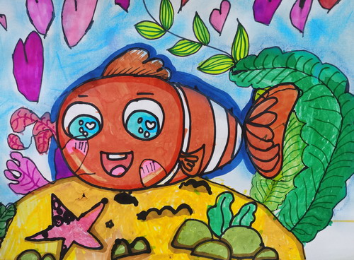 小丑鱼创意画简单好看