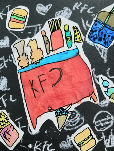 肯德基手绘图片