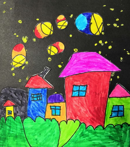 孔明灯儿童画获奖