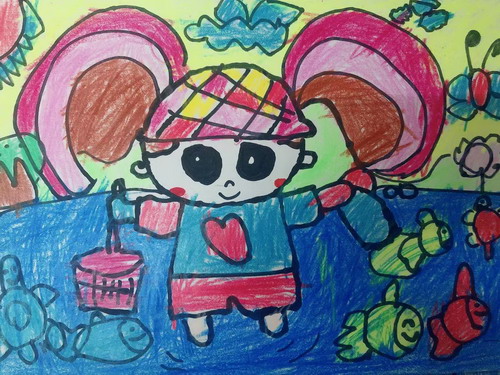 捕鱼小能手绘画获奖作品