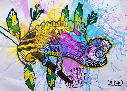 变色龙绘画获奖