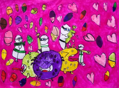 抗疫天使手绘画获奖