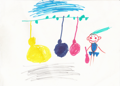 葫芦娃一家三口画画简单