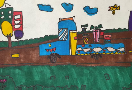 礼物车画画好看