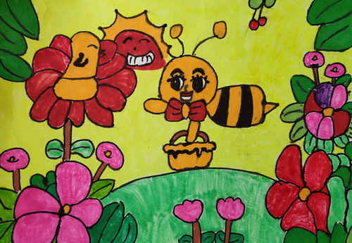 可爱的小蜜蜂创意画