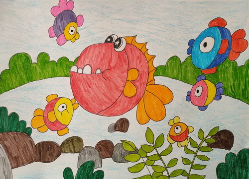 海底世界绘画一等奖