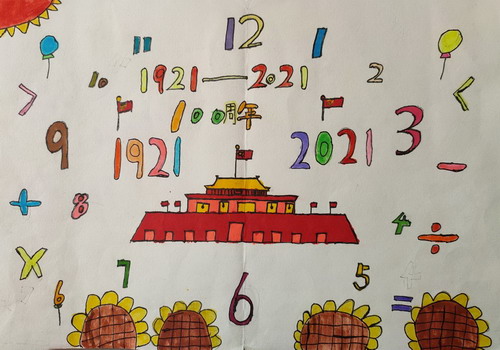 天安门儿童画创意