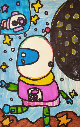 千年梦圆今朝手绘图片