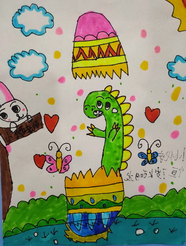 恐龙儿童绘画简单