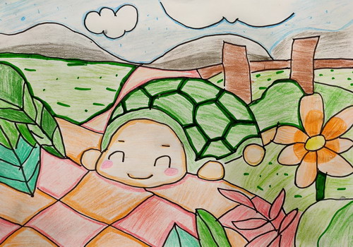 小乌龟绘画图片