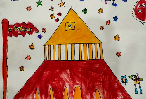 党的100年生日创意画简单好看